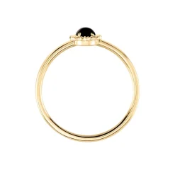 Outlet Histoire d'Or Bague Vintage Love Plaqué Or Jaune Agate plaqué or jaune agate noir