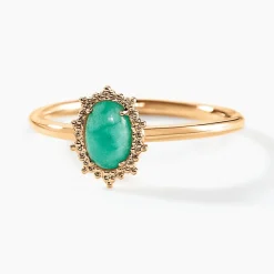 Histoire d'Or Bague Vintage Love Plaqué Or Jaune Amazonite* Bagues|Bagues Fantaisie