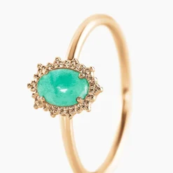 Histoire d'Or Bague Vintage Love Plaqué Or Jaune Amazonite* Bagues|Bagues Fantaisie