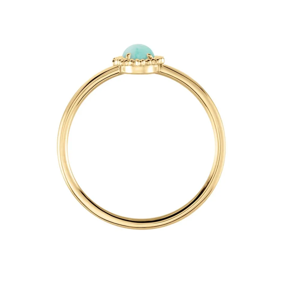 Histoire d'Or Bague Vintage Love Plaqué Or Jaune Amazonite* Bagues|Bagues Fantaisie