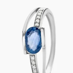 Histoire d'Or Bague Viyan Or Blanc Saphir Et Diamant* Bagues|Bagues Avec Pierre