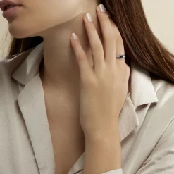 Histoire d'Or Bague Viyan Or Blanc Saphir Et Diamant* Bagues|Bagues Avec Pierre