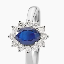 Histoire d'Or Bague Vladimir Or Blanc Saphir Diamants* Bagues Avec Pierre|Bagues Solitaires