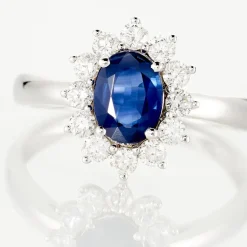 Histoire d'Or Bague Vladimir Or Blanc Saphir Diamants* Bagues Avec Pierre|Bagues Solitaires