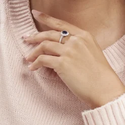 Histoire d'Or Bague Vladimir Or Blanc Saphir Diamants* Bagues Avec Pierre|Bagues Solitaires