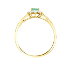 Online Histoire d'Or Bague Vladimir Diamants or jaune emeraude