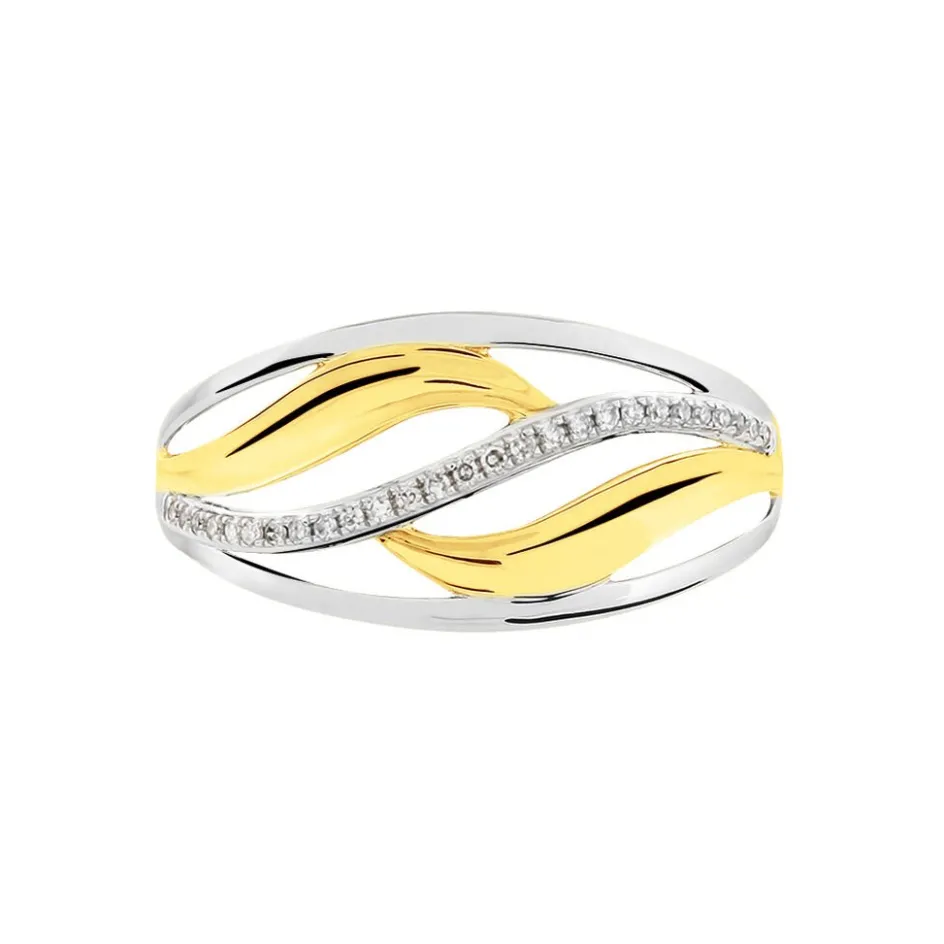 Best Histoire d'Or Bague Volcania Or Bicolore Diamant