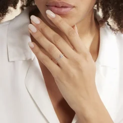 Discount Histoire d'Or Bague Vrille Accompagnee or blanc diamant