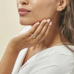 Histoire d'Or Bague Vrille Double Or Blanc Oxyde De Zirconium* Bagues|Bagues Avec Pierre