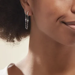 Discount Histoire d'Or Bijou D'oreille Unitaire Argent Blanc Gretus Oxydes De Zirconium