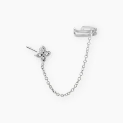 Histoire d'Or Bijou D'oreille Unitaire Argent Blanc Heh Oxydes De Zirconium* Boucles D'Oreilles|Piercings D'Oreilles