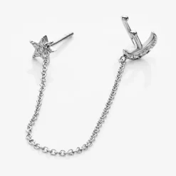 Online Histoire d'Or Bijou D'oreille Unitaire Argent Blanc Aulay Oxydes De Zirconium