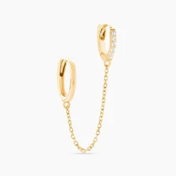 Discount Histoire d'Or Bijou D'oreille Unitaire Briallen Or Jaune Oxyde De Zirconium