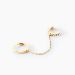 Discount Histoire d'Or Bijou D'oreille Unitaire Briallen Or Jaune Oxyde De Zirconium