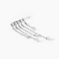 Best Histoire d'Or Bijou D'oreille Unitaire Fancy Argent Blanc