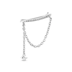 Histoire d'Or Bijou D'oreille Unitaire Joselyn Argent Blanc Oxyde De Zirconium* Boucles D'Oreilles|Piercings D'Oreilles