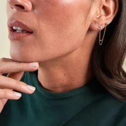 Histoire d'Or Bijou D'oreille Unitaire Mikko Or Jaune Oxyde De Zirconium* Boucles D'Oreilles|Piercings D'Oreilles