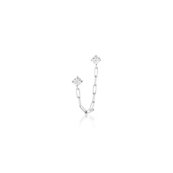 Discount Histoire d'Or Bijou D'oreille Unitaire Nexus Argent Blanc Oxyde De Zirconium