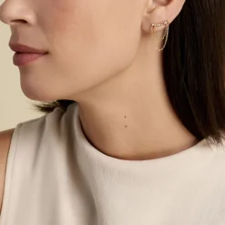 Discount Histoire d'Or Bijou D'oreille Unitaire Plaqué Or Jaune Kazia Oxydes De Zirconium