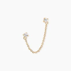 Histoire d'Or Bijou D'oreille Unitaire Pendante Plaqué Or Jaune Dofi Oxyde* Boucles D'Oreilles|Piercings D'Oreilles