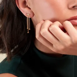 Histoire d'Or Bijou D'oreille Unitaire Plaqué Or Jaune Kolya Oxydes De Zirconium* Boucles D'Oreilles|Piercings D'Oreilles