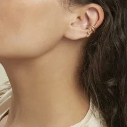 Histoire d'Or Bijou D'oreille Unitaire Silohe Plaqué Or Jaune* Boucles D'Oreilles|Piercings D'Oreilles