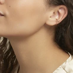 Histoire d'Or Bijou D'oreille Unitaire Silohe Plaqué Or Jaune* Boucles D'Oreilles|Piercings D'Oreilles