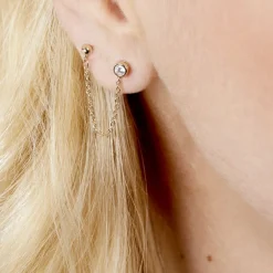 Histoire d'Or Bijoux D'oreille Unitaire Pendante Plaqué Or Jaune Dofi Oxyde* Boucles D'Oreilles|Piercings D'Oreilles