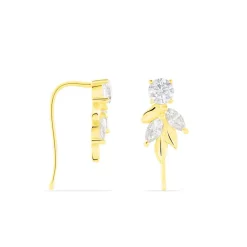 Hot Histoire d'Or Bijoux D'oreilles Alexine Or Jaune Oxyde De Zirconium