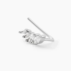 Discount Histoire d'Or Bijoux D'oreilles Juanie Argent Blanc Oxyde De Zirconium