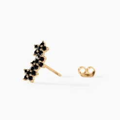 Discount Histoire d'Or Bijoux D'oreilles Midnight Royalty Plaqué Or Jaune Oxyde De Zirconium