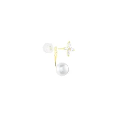 Histoire d'Or Bijoux D'oreilles Norah Or Jaune Perle De Culture Et Oxyde* Boucles D'Oreilles|Ear Cuffs