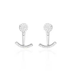 Online Histoire d'Or Bijoux D'oreilles Phybie Argent Blanc Oxyde De Zirconium