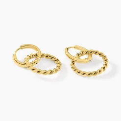 Histoire d'Or Bijoux D'oreilles Rhetta Acier Jaune* Boucles D'Oreilles|Boucles D'Oreilles Fantaisie
