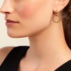 Histoire d'Or Bijoux D'oreilles Rhetta Acier Jaune* Boucles D'Oreilles|Boucles D'Oreilles Fantaisie