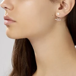 Discount Histoire d'Or Bijoux D'oreilles Sylviane Argent Blanc Perle De Culture Et Oxyde