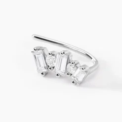 New Histoire d'Or Bijoux D'oreilles Zachary Or Blanc Diamant Synthétique