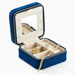 Histoire d'Or Boite à Bijou Tissu Bleu* Produits De Soin Et Accessoires