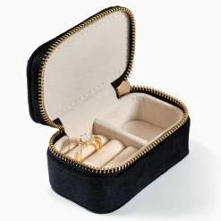 New Histoire d'Or Boite à Bijou Tissu Noir