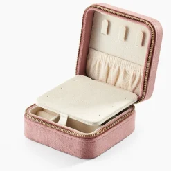 New Histoire d'Or Boite à Bijou Tissu Rose