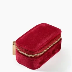 Hot Histoire d'Or Boite à Bijou Tissu Rouge