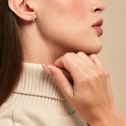 Discount Histoire d'Or Boucle D'oreille Fachtna Or Jaune Oxyde De Zirconium