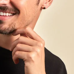 Best Histoire d'Or Boucle D'oreille Puce Unitaire Adam Plaqué Or Jaune Oxyde De Zirconium plaqué or jaune oxyde noir