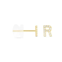 Histoire d'Or Boucle D'oreille Puce Unitaire Jodoca Or Jaune Oxyde De Zirconium* Boucles D'Oreilles|Piercings D'Oreilles