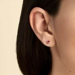 Histoire d'Or Boucle D'oreille Puce Unitaire Plaqué Or Jaune Juhana Oxydes* Boucles D'Oreilles|Piercings D'Oreilles