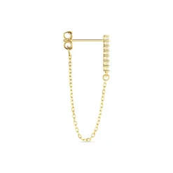 Histoire d'Or Boucle D'oreille Unitaire Barbra Or Jaune Oxyde De Zirconium* Boucles D'Oreilles|Piercings D'Oreilles