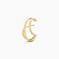 Histoire d'Or Boucle D'oreille Unitaire Agave Acier Jaune* Boucles D'Oreilles|Piercings D'Oreilles