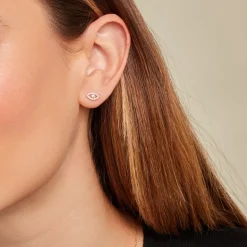 Discount Histoire d'Or Boucles D'oreille Puce Unitaire Oya Or Jaune Oxyde De Zirconium