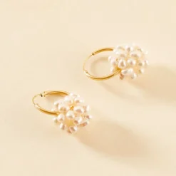 Histoire d'Or Boucles D'oreilles Adon Semi-baroques Or Jaune Perle De Culture* Boucles D'Oreilles|Boucles D'Oreilles Créoles