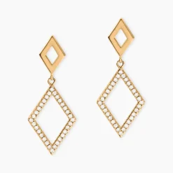 Histoire d'Or Boucles D'oreilles Brody Plaqué Or Jaune Oxydes De Zirconium* Boucles D'Oreilles|Boucles D'Oreilles Fantaisie